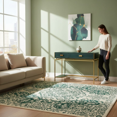 Bureau d'ordinateur Table en bois vert Mobilier de bureau Bureau de luxe Tables