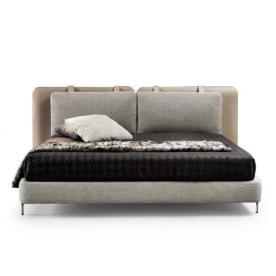 Chambre Grand Lit double Lit élégant Bois neuf Luxe Moderne