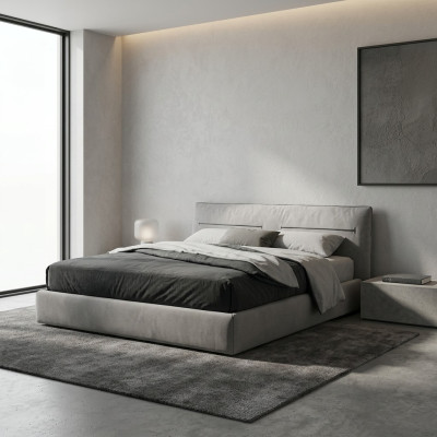Lit Lit double chic gris Lit Lit double pour Chambre Lits