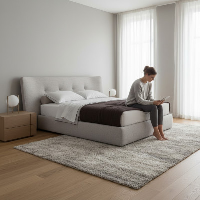 Designer Bette Double nouveau tissu luxueux Chesterfield pour meubles de chambre.
