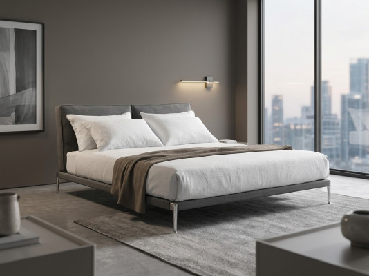 Conception de lit Lit double Lits de luxe Rembourrage Mobilier de chambre nouveau