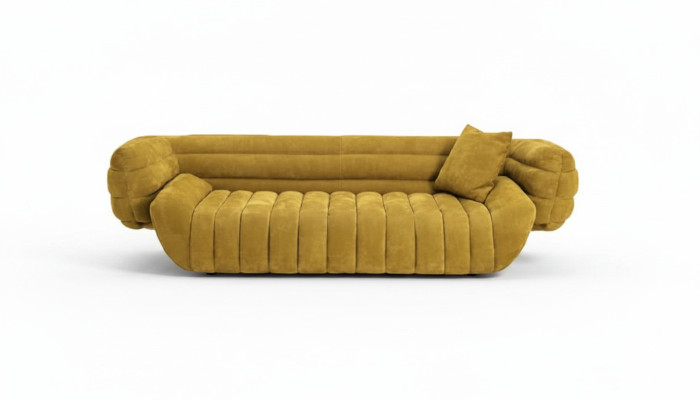 Canapé trois places 3 places Canapés de luxe Blanc Sellerie Mobilier Designer nouveau