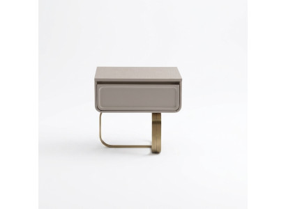 Table de chevet beige Table de chevet Chambre Table d'appoint en acier inoxydable Table en bois Moderne