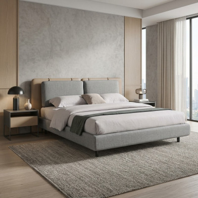 Design de rembourrage de lit Lits doubles de luxe Conception de chambre à coucher Meubles