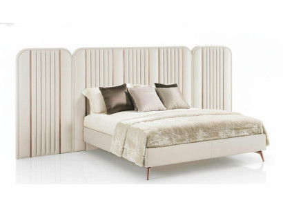 Lit King Size Lit double Mobilier de chambre Grand tête de lit Cadre en bois