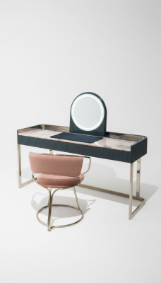 Chambre Mobilier Coiffeuse Chaise de coiffeuse de designer Mobilier en bois de luxe