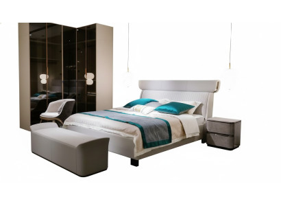 Lit double moderne Chambre à coucher Mobilier de chambre Cadre de lit Cadre de lit Lits