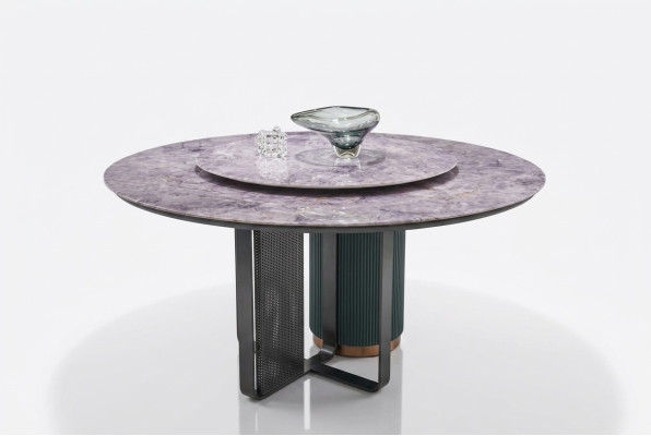 Luxueuse table à manger ronde élégante table à manger ronde Élégante table ronde.