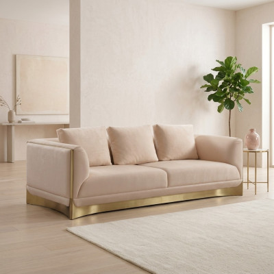 Canapé 3 places Canapés Salon Style Luxe Moderne beige Canapé Meubles
