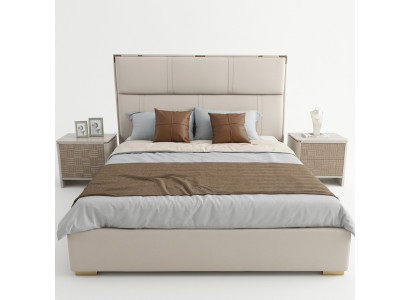 Ensemble de chambre à coucher Lit 2x Table de chevet Design Lits de luxe modernes 3 pièces
