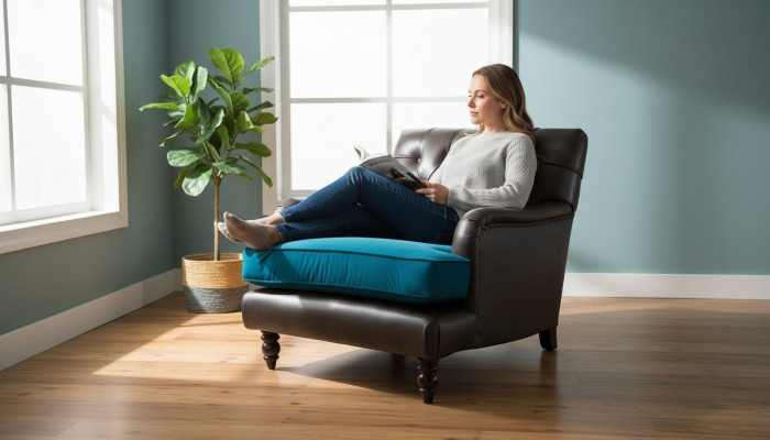 Canapé en cuir Chesterfield Designer canapé 2 places en tissu neuf