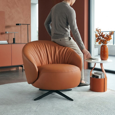 Fauteuil design moderne pour salon, canapé une place, divan, club de luxe.