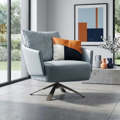 Fauteuil Meubles rembourrés Designer Moderne Salon Fauteuil pivotant Textile nouveau