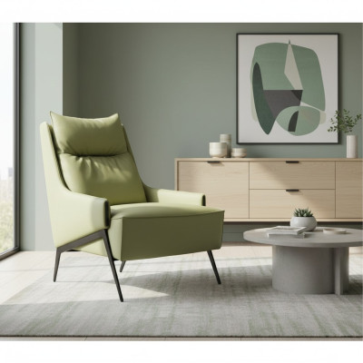 Salon Fauteuil 1 Siège Canapé Rembourrage Luxe Textile Design Mobilier en Bois