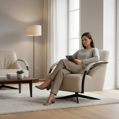 Fauteuil de relaxation design Fauteuil de salon 1 place Canapé fauteuil Rembourrage Mobilier Salon
