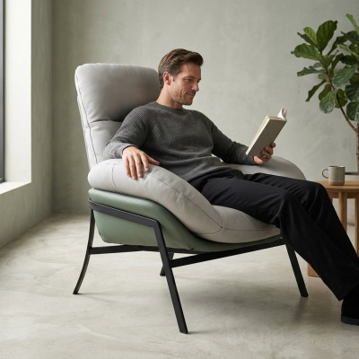 Fauteuil Siège Mobilier Design Salon Rembourrage Bois Moderne Luxe Nouveau