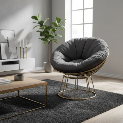 Fauteuil Places Design Salon Rembourrage Bois Rembourrage Moderne Luxe Gris
