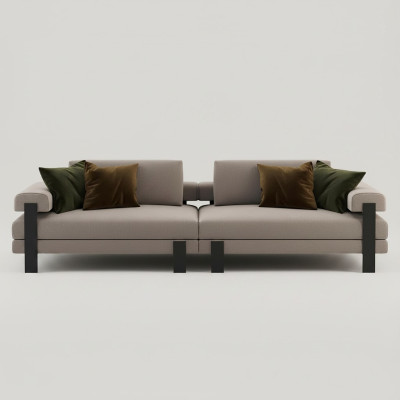 Canapé 2 places en tissu en bois Canapé moderne Revêtement de canapé de luxe design neuf