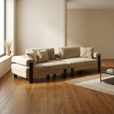 Canapé design 2 places Canapé moderne Rembourrage beige Canapés Designsofa neuf