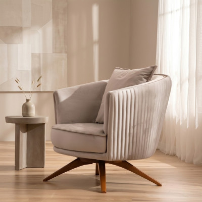 Fauteuil design Canapé Rembourrage Luxe 1 place Textile Velours 1 place nouveau