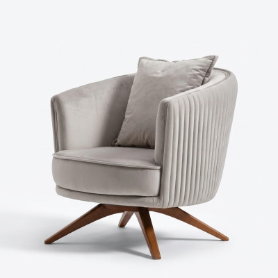 Fauteuil design Canapé Rembourrage Luxe 1 place Textile Velours 1 place nouveau