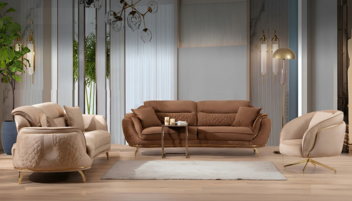 Ensemble de canapé 3 2 1 places Design Canapé Rembourrage Canapés Modernes de Luxe