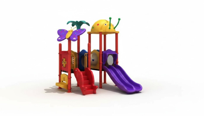 Zone pour enfants avec toboggans divertissement pour enfants jardins aires de jeux
