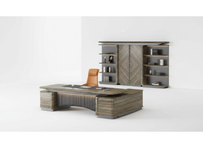 Ensemble de bureau Bureau en angle Armoire 2 pièces Suite de groupe Bureau