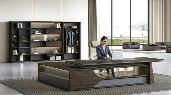 Bureau d'angle Mobilier de bureau Chef de service Mobilier de chambre Design Bureau