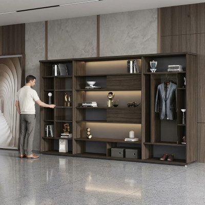 Armoire de designer Armoire de chambre Salon Mobilier de bureau de luxe Étagère en bois