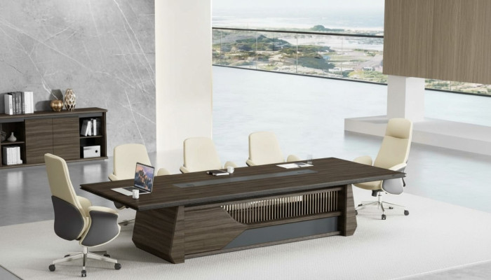 Mobilier de bureau Table de conférence moderne en brun Table de réunion de luxe nouvelle