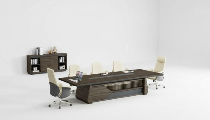 Mobilier de bureau Table de conférence moderne en brun Table de réunion de luxe nouvelle