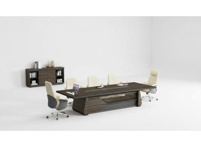Mobilier de bureau Table de conférence moderne en brun Table de réunion de luxe nouvelle