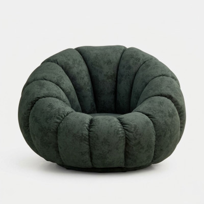 Fauteuil 1 place Textile Salon Fauteuil de luxe Design Gris Moderne neuf