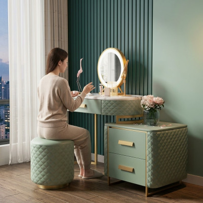 Table de maquillage Design Tables Cosmétiques Coiffeuse Miroir Console Chambre