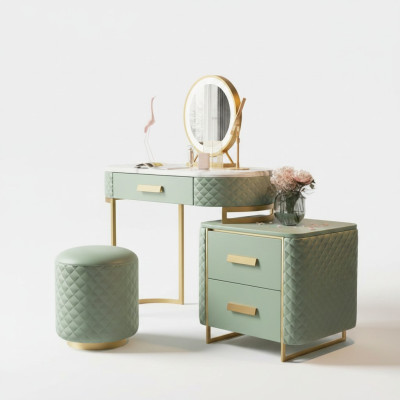 Table de maquillage Design Tables Cosmétiques Coiffeuse Miroir Console Chambre