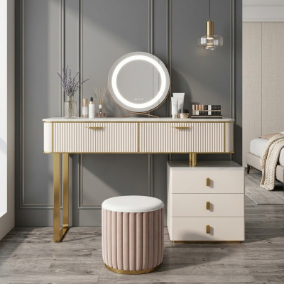 Coiffeuse Miroir Luxe Console Commode Chambre Table console