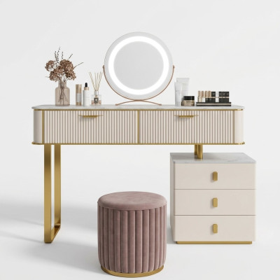 Coiffeuse Miroir Luxe Console Commode Chambre Table console
