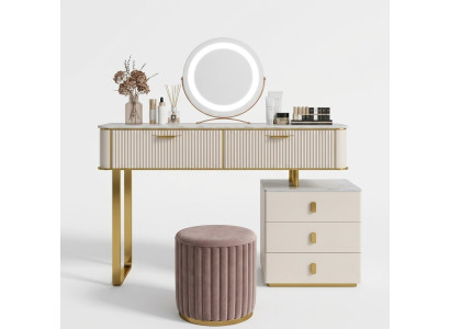 Coiffeuse Miroir Luxe Console Commode Chambre Table console
