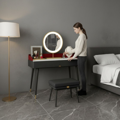 Coiffeuse murale miroir coiffeur consoles tables chambre nouveau