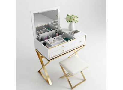 Coiffeuse Table blanche Tables de console Table de chambre Consoles Meubles