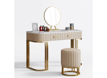 Table de toilette design Table de cosmétiques Miroir Consoles Chambre nouvelle