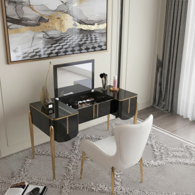 Coiffeuse moderne Miroir de luxe Console Commode Chambre nouvelle
