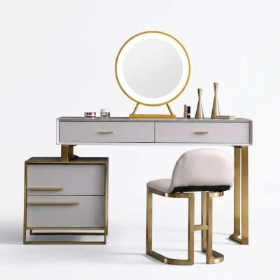 Table Console Moderne Miroir Coiffeuse Chambre Table de Maquillage