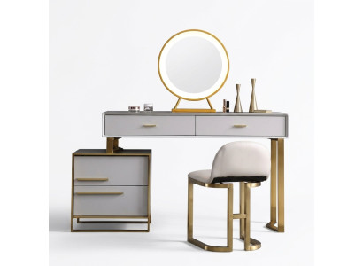 Table Console Moderne Miroir Coiffeuse Chambre Table de Maquillage
