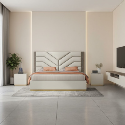 Design de lit Lits doubles de luxe 180x200cm Chambre à coucher moderne nouvelle