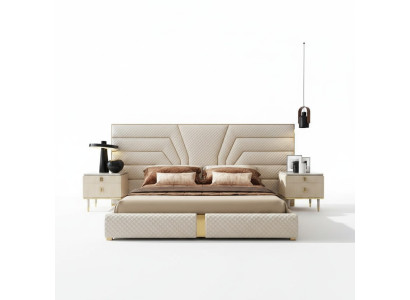 Chambre Moderne Lit En Bois Textile Lits Lit Lit Rembourré Luxe Double