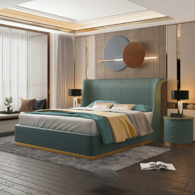 Designer Lit Chambre Lits Ameublement Hôtel Luxe Rembourrage nouveau