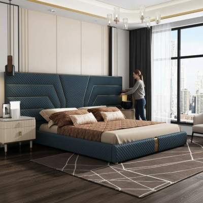 Chambre de luxe Lit Lits Doubles Design Mobilier Cadre de lit Hôtel