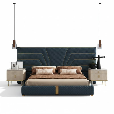 Chambre de luxe Lit Lits Doubles Design Mobilier Cadre de lit Hôtel